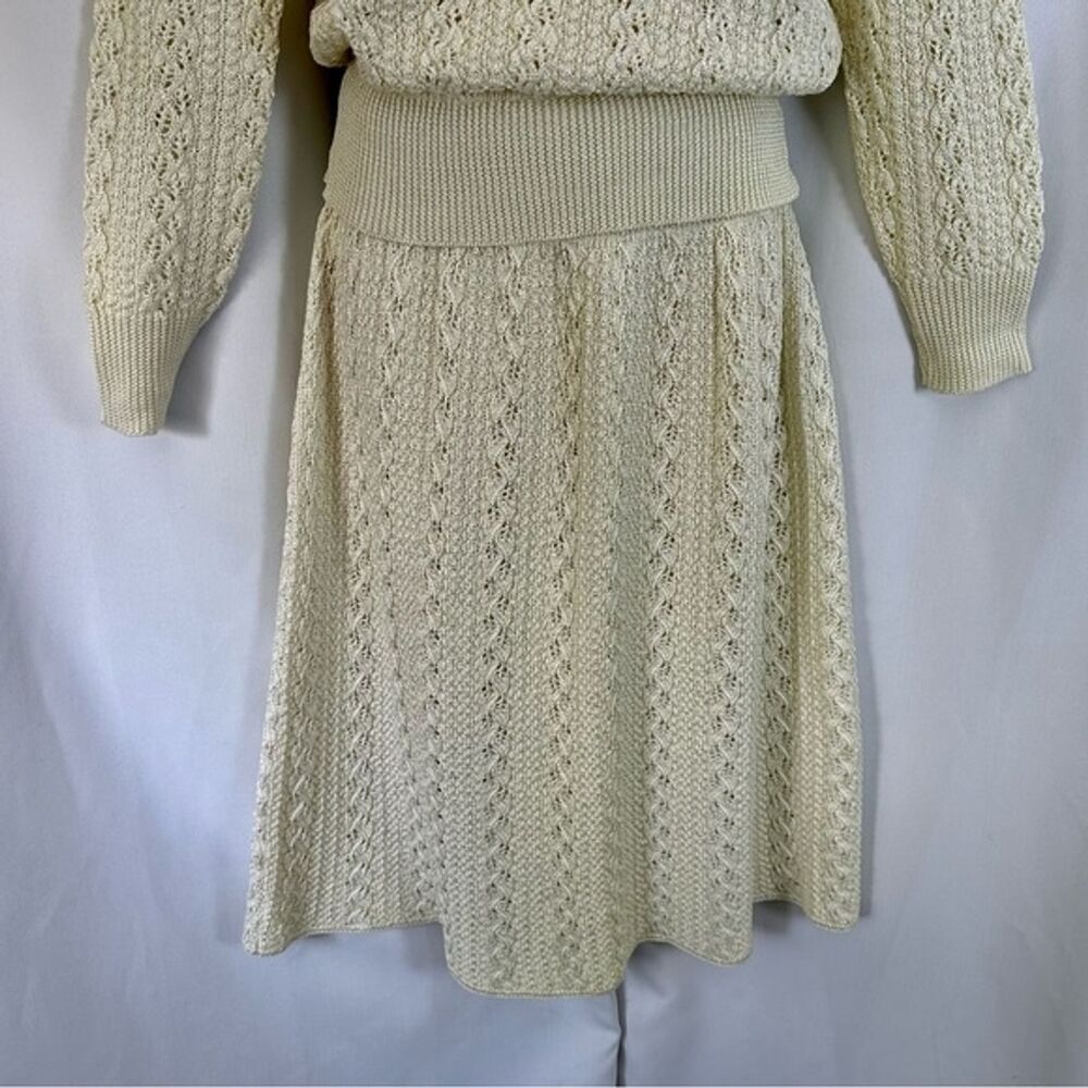 Vintage Vivanti Cottagecore Crochet Sweater Set 70's Grandmacore - Picture 11 of 16